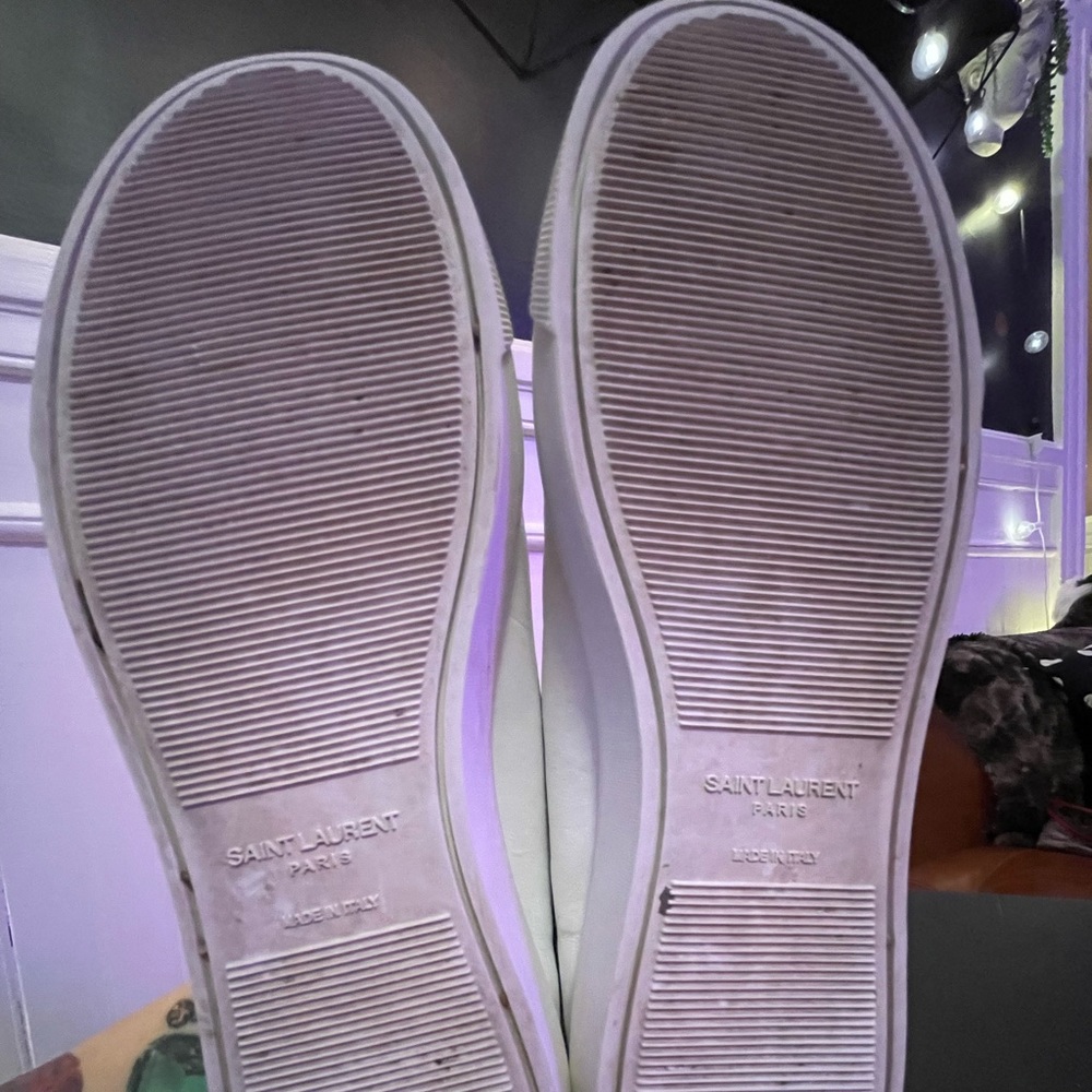 Saint Laurent Andy white sneakers 37.5 - Picture 5 of 11